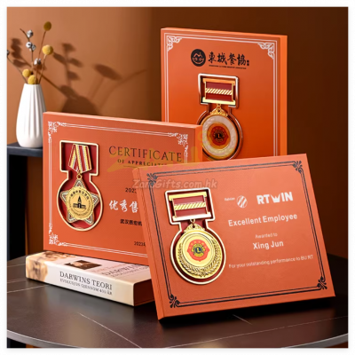 Creative Brooch Leather Medal