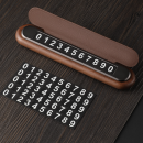 Black walnut wood temporary parking number plate