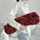 Knitted Long Twisted Braid Throw Pillow Knitted Long Twisted Braid Throw Pillow