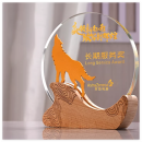 Creative Solid Wood Crystal Trophy
