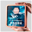 Square Metal Crystal Trophy