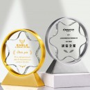 Three-Dimensional Five-Star Metal crystal Trophy