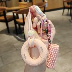 握力器+滾軸解壓鑰匙扣掛件