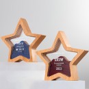 星星實木獎座