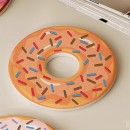 甜甜圈圓形矽藻泥杯墊