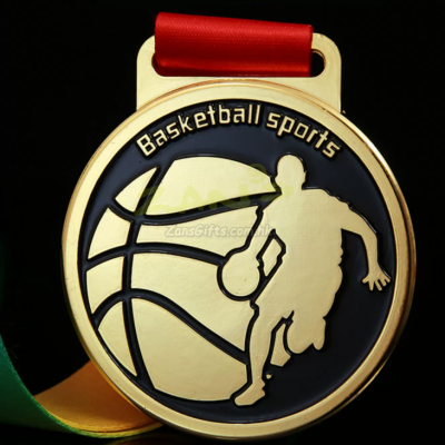 Basketball Metal Medal