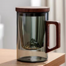 High borosilicate glass water cup with tea separation function for making tea