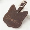 Eco-friendly Cat Luggage Tag Made from Coffee Grounds