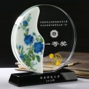 White Porcelain Jade Crystal Award Trophy