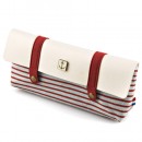 Striped Canvas Pencil Case