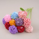 Bouquet of pipe cleaner carnations and tulips