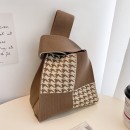 Knitted Houndstooth Bag