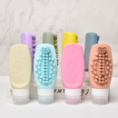 多功能旅行分裝瓶自帶洗臉洗頭刷 多功能旅行分裝瓶自帶洗臉洗頭刷