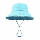 Frayed Solid‑Color Cotton Bucket Hat Frayed Solid‑Color Cotton Bucket Hat