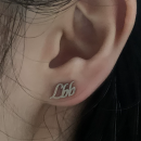 Customized text earrings and studs