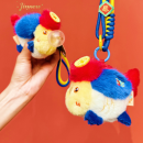 Small Fish Blowing Bubbles Plush Keychain Pendant