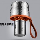 350ML  便攜式茶水分離玻璃杯
