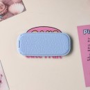 仿皮紋手機支架折疊鏡