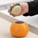 Orange Ceramic Jar