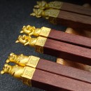 12生肖中國紅木筷子