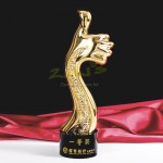 Thumbs-up Resin Crystal Trophy