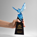 老鷹琉璃水晶獎座