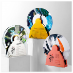 創意金屬旋轉水晶獎座