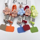 花朵撞色手機掛繩