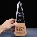 Wooden Crystal Trophy