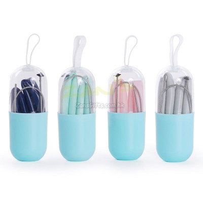 Reusable Portable Collapsible Silicone Straws