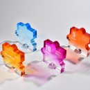 高端渐变创意拼图水晶奖牌 高端渐变创意拼图水晶奖牌