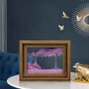 Solid Wood Rotating Sand Painting Decompression Ornament