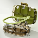 Portable ten-compartment pill box