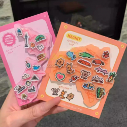 Custom Acrylic Map Fridge Magnets