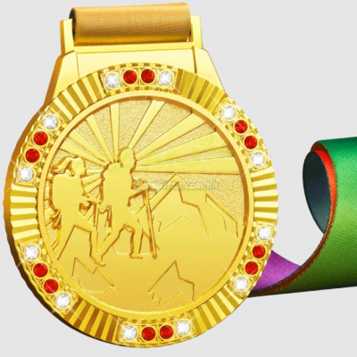 登山金属奖牌
