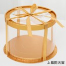 Fully transparent cake packaging box