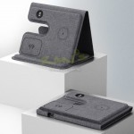 Folding Wireless Charging Leather Phone Holder