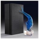 琉璃鯨魚水晶獎座