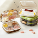 Portable ten-compartment pill box