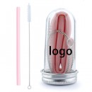 Silicon Straw Set With Transparent Tube