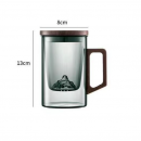 High borosilicate glass water cup with tea separation function for making tea
