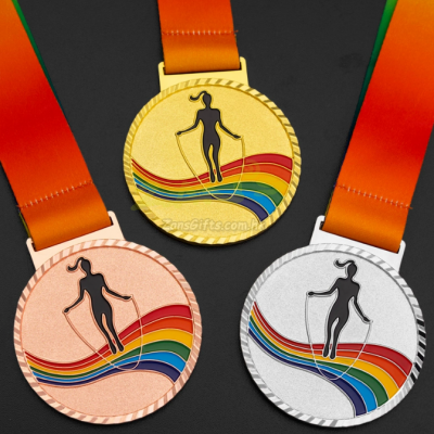 Rope Skipping Metal Medal