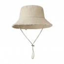 Frayed Solid‑Color Cotton Bucket Hat Frayed Solid‑Color Cotton Bucket Hat