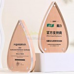 Creative Round Square Solid Wood Metal Crystal Trophy