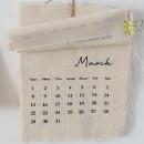 Tear-off canvas calendar