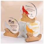 Creative Solid Wood Crystal Trophy