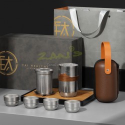 純鈦雙層一壺四杯泡茶套裝