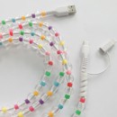 一拖二彩珠充電線