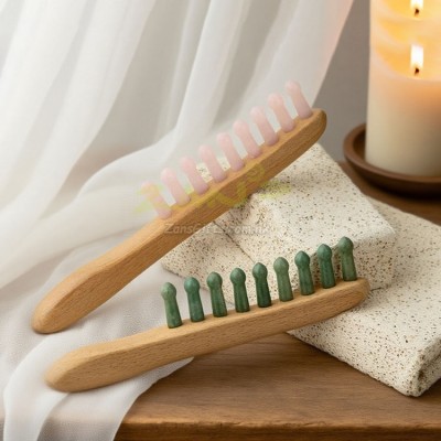 玉石按摩梳 玉石按摩梳