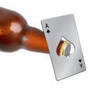 Poker card-shaped fridge magnet bottle opener